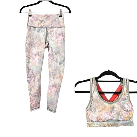 Fabletics Difine High-Waisted 7/8 Legging And Bali Sports Bra Set Size XS/S